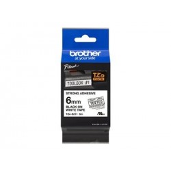 BROTHER TZeS211 Taśma Brother 6mm BLACK ON WHITE ADHESIVE TAPE BROTHER TZeS211 Taśma Brother 6mm BLACK ON WHITE ADHESIVE TAPE