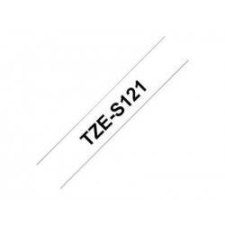 BROTHER TZES121 Taśma Brother 9mm BLACK ON CLEAR ADHESIVE TAPE BROTHER TZES121 Taśma Brother 9mm BLACK ON CLEAR ADHESIVE TAPE