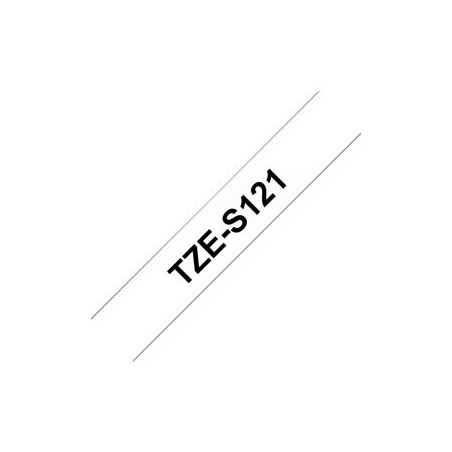 BROTHER TZES121 Taśma Brother 9mm BLACK ON CLEAR ADHESIVE TAPE BROTHER TZES121 Taśma Brother 9mm BLACK ON CLEAR ADHESIVE TAPE