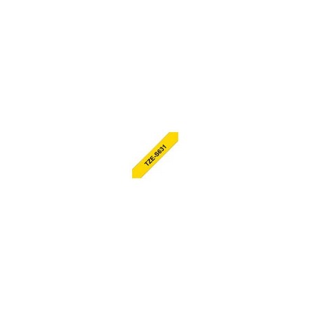 BROTHER TZeS631 Taśma Brother 12mm BLACK ON YELLOW ADHESIVE TAPE BROTHER TZeS631 Taśma Brother 12mm BLACK ON YELLOW ADHESIVE TAPE
