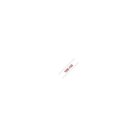 BROTHER TZE132 Taśma Brother 12mm RED ON CLEAR BROTHER TZE132 Taśma Brother 12mm RED ON CLEAR