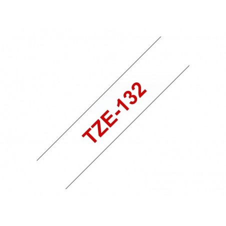 BROTHER TZE132 Taśma Brother 12mm RED ON CLEAR BROTHER TZE132 Taśma Brother 12mm RED ON CLEAR