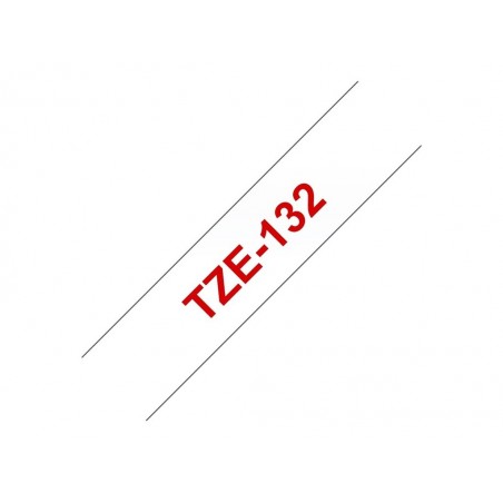 BROTHER TZE132 Taśma Brother 12mm RED ON CLEAR BROTHER TZE132 Taśma Brother 12mm RED ON CLEAR