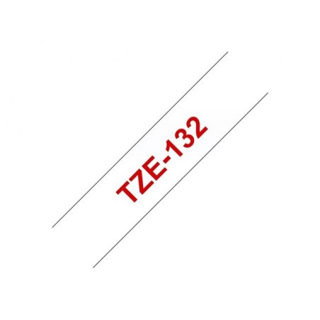 BROTHER TZE132 Taśma Brother 12mm RED ON CLEAR BROTHER TZE132 Taśma Brother 12mm RED ON CLEAR