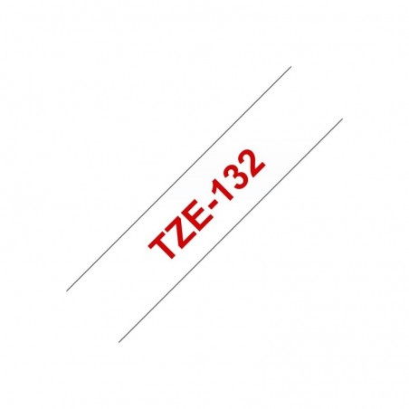 BROTHER TZE132 Taśma Brother 12mm RED ON CLEAR BROTHER TZE132 Taśma Brother 12mm RED ON CLEAR