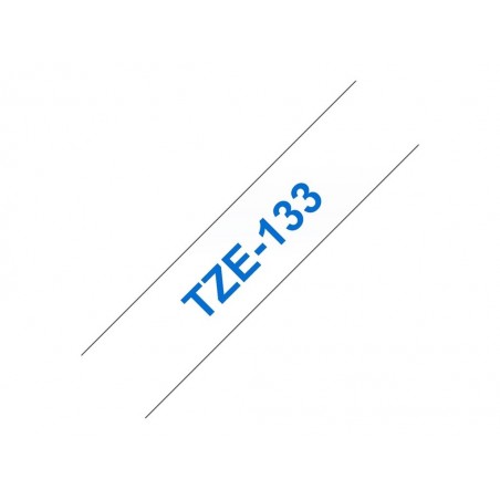 BROTHER TZE133 Taśma Brother 12mm BLUE ON CLEAR BROTHER TZE133 Taśma Brother 12mm BLUE ON CLEAR