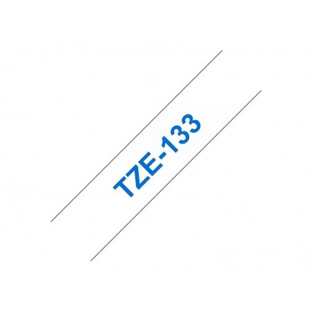 BROTHER TZE133 Taśma Brother 12mm BLUE ON CLEAR BROTHER TZE133 Taśma Brother 12mm BLUE ON CLEAR