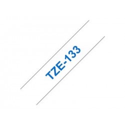 BROTHER TZE133 Taśma Brother 12mm BLUE ON CLEAR BROTHER TZE133 Taśma Brother 12mm BLUE ON CLEAR