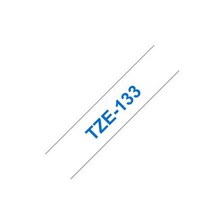 BROTHER TZE133 Taśma Brother 12mm BLUE ON CLEAR BROTHER TZE133 Taśma Brother 12mm BLUE ON CLEAR