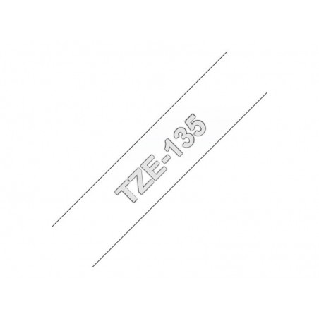 BROTHER TZE135 Taśma Brother 12mm WHITE ON CLEAR BROTHER TZE135 Taśma Brother 12mm WHITE ON CLEAR