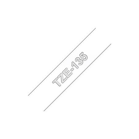 BROTHER TZE135 Taśma Brother 12mm WHITE ON CLEAR BROTHER TZE135 Taśma Brother 12mm WHITE ON CLEAR