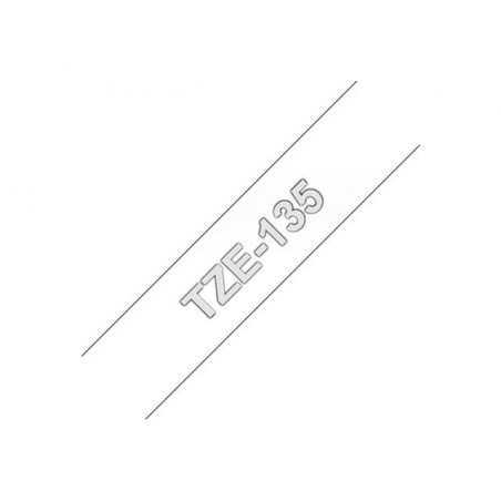 BROTHER TZE135 Taśma Brother 12mm WHITE ON CLEAR BROTHER TZE135 Taśma Brother 12mm WHITE ON CLEAR