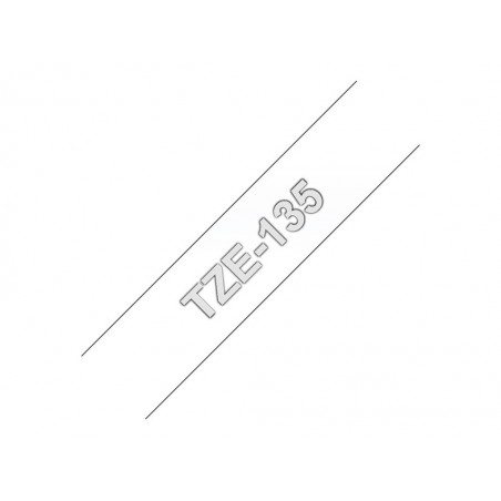 BROTHER TZE135 Taśma Brother 12mm WHITE ON CLEAR BROTHER TZE135 Taśma Brother 12mm WHITE ON CLEAR