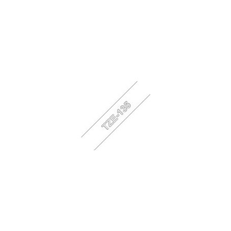 BROTHER TZE135 Taśma Brother 12mm WHITE ON CLEAR BROTHER TZE135 Taśma Brother 12mm WHITE ON CLEAR