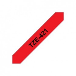 BROTHER TZe421 Taśma Brother 9mm BLACK ON RED BROTHER TZe421 Taśma Brother 9mm BLACK ON RED