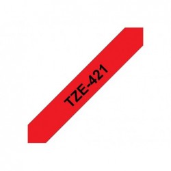 BROTHER TZe421 Taśma Brother 9mm BLACK ON RED BROTHER TZe421 Taśma Brother 9mm BLACK ON RED