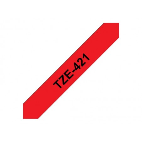BROTHER TZe421 Taśma Brother 9mm BLACK ON RED BROTHER TZe421 Taśma Brother 9mm BLACK ON RED