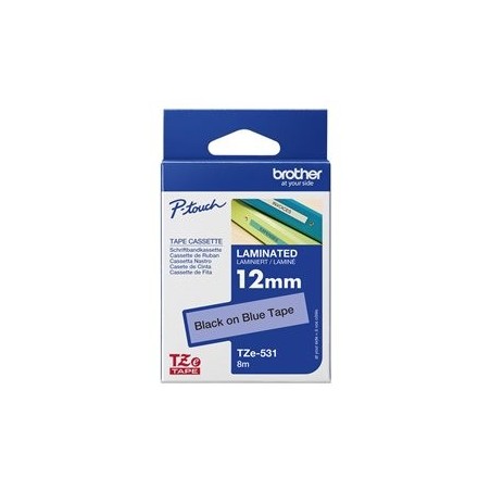 BROTHER TZE531 Taśma Brother 12mm BLACK ON BLUE BROTHER TZE531 Taśma Brother 12mm BLACK ON BLUE