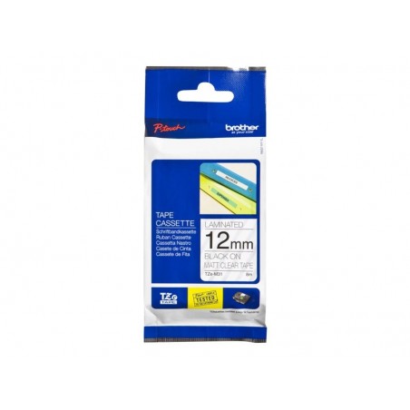 BROTHER TZEM31 Taśma Brother 12mm BLACK ON CLEAR TAPE / MAT BROTHER TZEM31 Taśma Brother 12mm BLACK ON CLEAR TAPE / MAT