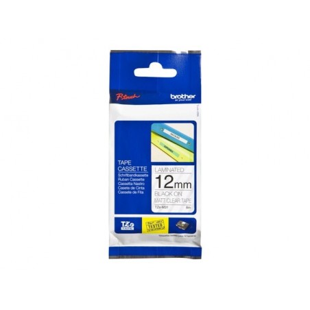 BROTHER TZEM31 Taśma Brother 12mm BLACK ON CLEAR TAPE / MAT BROTHER TZEM31 Taśma Brother 12mm BLACK ON CLEAR TAPE / MAT