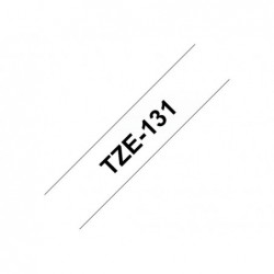 BROTHER TZE131 Brother TZE131 Banda laminata 12mm BLACK ON CLEAR