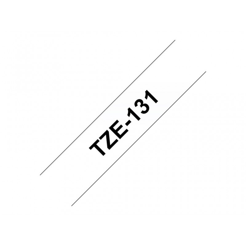 BROTHER TZE131 Brother TZE131 Banda laminata 12mm BLACK ON CLEAR