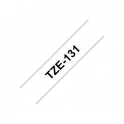 BROTHER TZE131 Brother TZE131 Banda laminata 12mm BLACK ON CLEAR BROTHER TZE131 Brother TZE131 Banda laminata 12mm BLACK ON CLEAR
