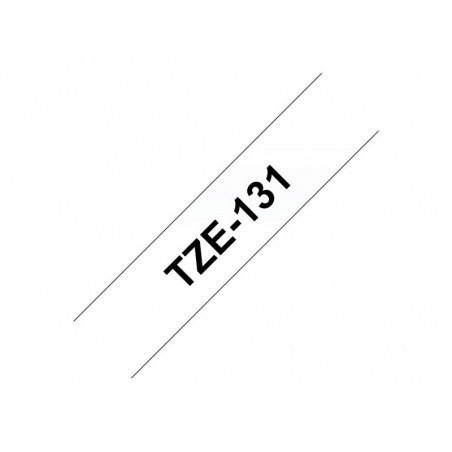 BROTHER TZE131 Brother TZE131 Banda laminata 12mm BLACK ON CLEAR BROTHER TZE131 Brother TZE131 Banda laminata 12mm BLACK ON CLEAR