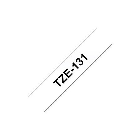 BROTHER TZE131 Brother TZE131 Banda laminata 12mm BLACK ON CLEAR BROTHER TZE131 Brother TZE131 Banda laminata 12mm BLACK ON CLEAR