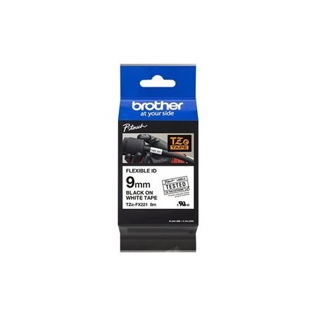 BROTHER TZEFX221 Taśma Brother 9mm BLACK ON WHITE FLEXIBLE ID BROTHER TZEFX221 Taśma Brother 9mm BLACK ON WHITE FLEXIBLE ID