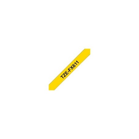 BROTHER TZEFX611 Taśma Brother 6mm BLACK ON YELLOW FLEXIBLE ID BROTHER TZEFX611 Taśma Brother 6mm BLACK ON YELLOW FLEXIBLE ID