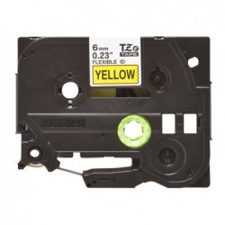 BROTHER TZEFX611 Taśma Brother 6mm BLACK ON YELLOW FLEXIBLE ID BROTHER TZEFX611 Taśma Brother 6mm BLACK ON YELLOW FLEXIBLE ID