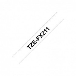 BROTHER TZEFX211 Taśma Brother 6mm BLACK ON WHITE FLEXIBLE ID
