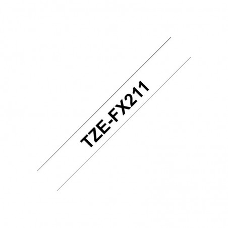 BROTHER TZEFX211 Taśma Brother 6mm BLACK ON WHITE FLEXIBLE ID BROTHER TZEFX211 Taśma Brother 6mm BLACK ON WHITE FLEXIBLE ID