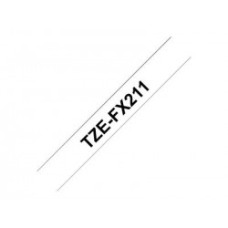 BROTHER TZEFX211 Taśma Brother 6mm BLACK ON WHITE FLEXIBLE ID BROTHER TZEFX211 Taśma Brother 6mm BLACK ON WHITE FLEXIBLE ID