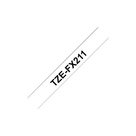 BROTHER TZEFX211 Taśma Brother 6mm BLACK ON WHITE FLEXIBLE ID BROTHER TZEFX211 Taśma Brother 6mm BLACK ON WHITE FLEXIBLE ID