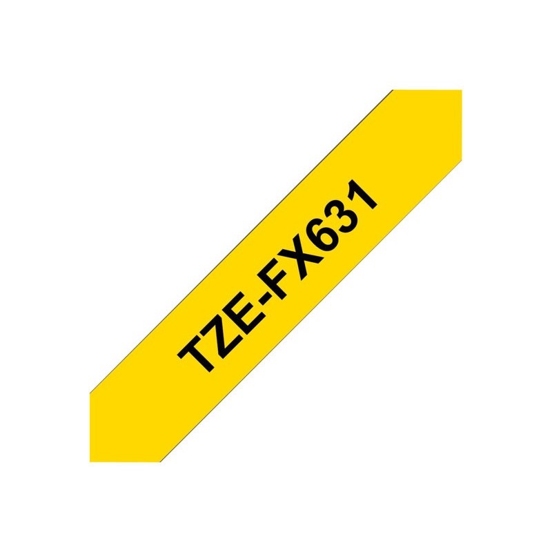 BROTHER TZEFX631 Taśma Brother 12mm BLACK ON YELLOW FLEXIBLE ID