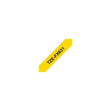 BROTHER TZEFX631 Taśma Brother 12mm BLACK ON YELLOW FLEXIBLE ID BROTHER TZEFX631 Taśma Brother 12mm BLACK ON YELLOW FLEXIBLE ID