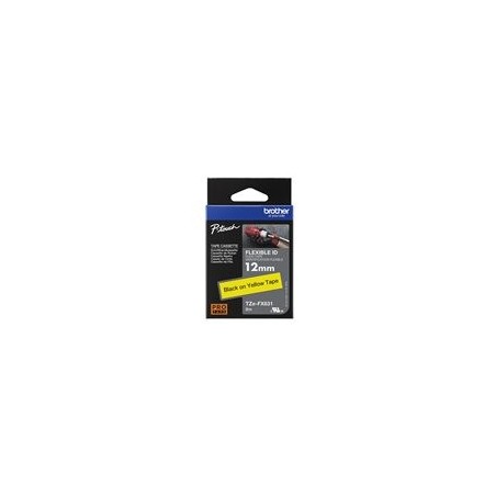 BROTHER TZEFX631 Taśma Brother 12mm BLACK ON YELLOW FLEXIBLE ID BROTHER TZEFX631 Taśma Brother 12mm BLACK ON YELLOW FLEXIBLE ID