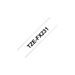 BROTHER TZEFX231 Taśma Brother 12mm BLACK ON WHITE FLEXIBLE ID BROTHER TZEFX231 Taśma Brother 12mm BLACK ON WHITE FLEXIBLE ID