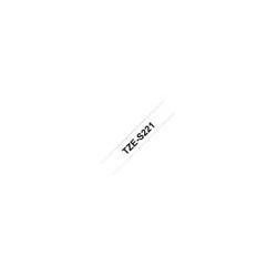 BROTHER TZES221 Tape Brother 9mm BLACK ON WHITE ADHESIVE TAPE BROTHER TZES221 Tape Brother 9mm BLACK ON WHITE ADHESIVE TAPE