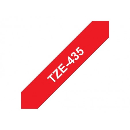 BROTHER TZE435 Taśma Brother 12mm WHITE ON RED BROTHER TZE435 Taśma Brother 12mm WHITE ON RED