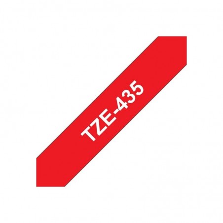 BROTHER TZE435 Taśma Brother 12mm WHITE ON RED BROTHER TZE435 Taśma Brother 12mm WHITE ON RED