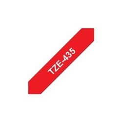 BROTHER TZE435 Taśma Brother 12mm WHITE ON RED BROTHER TZE435 Taśma Brother 12mm WHITE ON RED