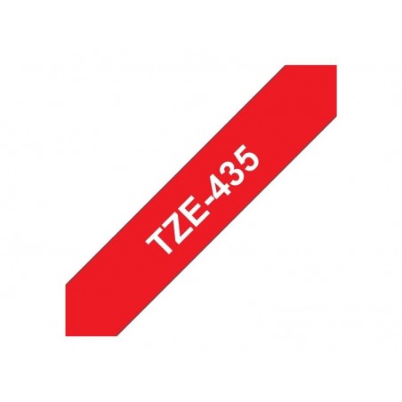 BROTHER TZE435 Taśma Brother 12mm WHITE ON RED BROTHER TZE435 Taśma Brother 12mm WHITE ON RED