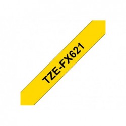 BROTHER TZEFX621 Taśma Brother 9mm BLACK ON YELLOW FLEXIBLE ID BROTHER TZEFX621 Taśma Brother 9mm BLACK ON YELLOW FLEXIBLE ID