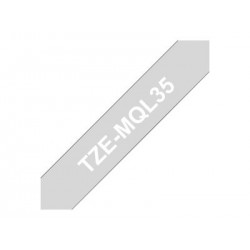 BROTHER TZEMQL35 Taśma Brother 12mm White / Light Grey matt (5M length) BROTHER TZEMQL35 Taśma Brother 12mm White / Light Grey matt (5M length)
