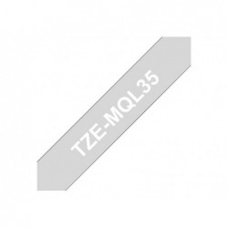 BROTHER TZEMQL35 Taśma Brother 12mm White / Light Grey matt (5M length) BROTHER TZEMQL35 Taśma Brother 12mm White / Light Grey matt (5M length)