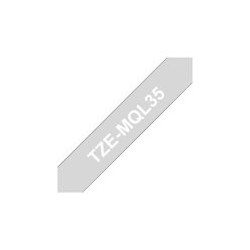 BROTHER TZEMQL35 Taśma Brother 12mm White / Light Grey matt (5M length) BROTHER TZEMQL35 Taśma Brother 12mm White / Light Grey matt (5M length)