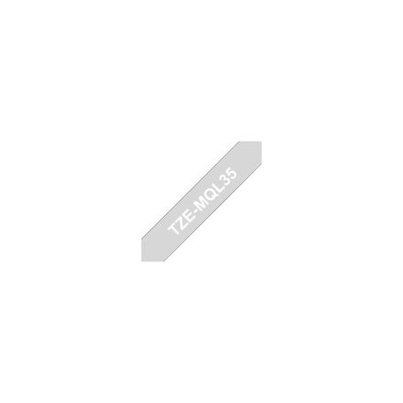 BROTHER TZEMQL35 Taśma Brother 12mm White / Light Grey matt (5M length) BROTHER TZEMQL35 Taśma Brother 12mm White / Light Grey matt (5M length)